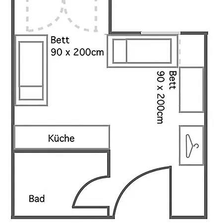 1 Studioapartment Mit Bis Zu 2 Einzelbetten In Der Land Of Living Kelheim